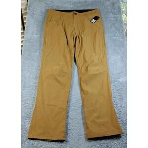 Eddie Bauer Men’s 38x34 Fleece Lined Tech Pants Outdoor Hiking Beige